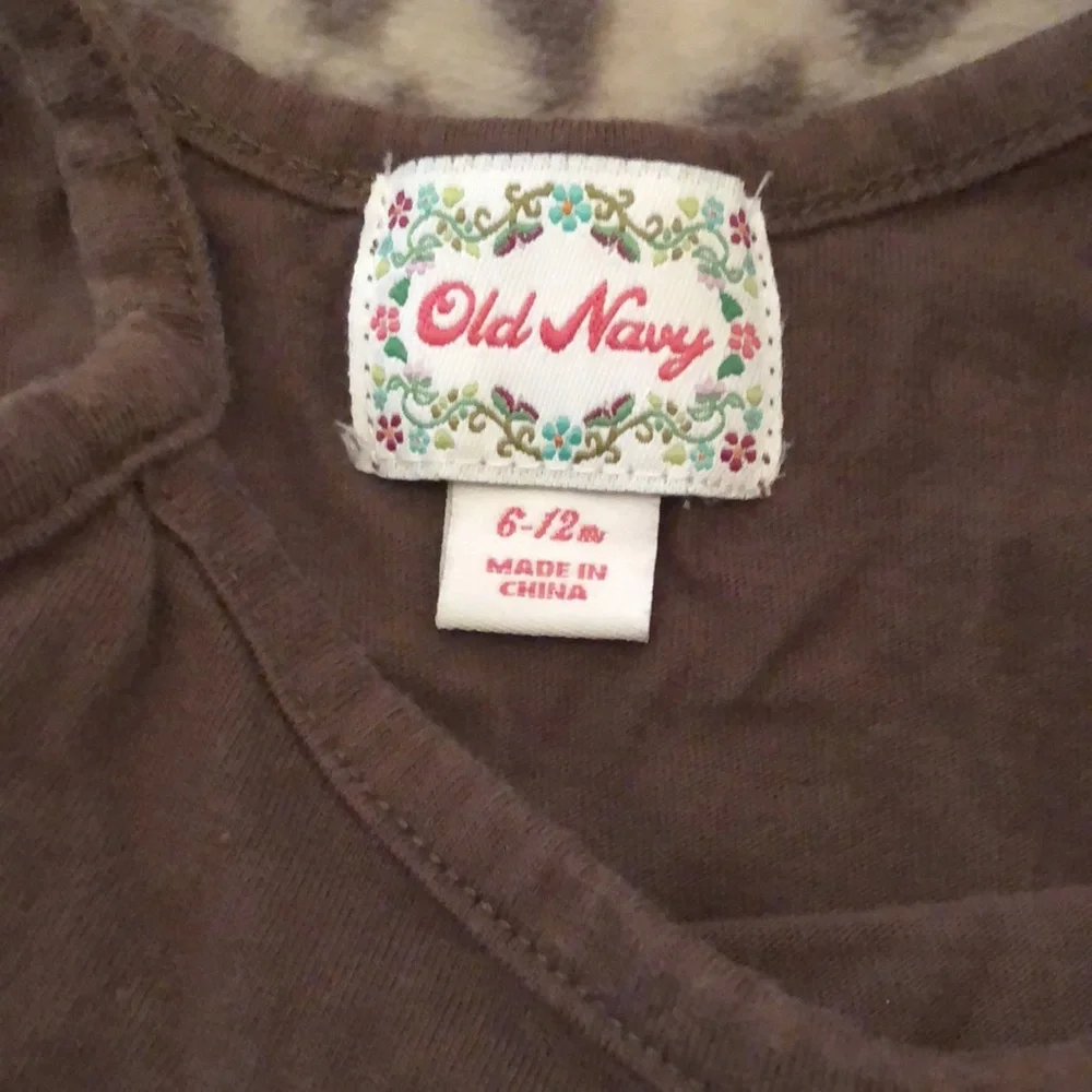2006 Old Navy Brown Embroidery Sundress 6-12 months girls